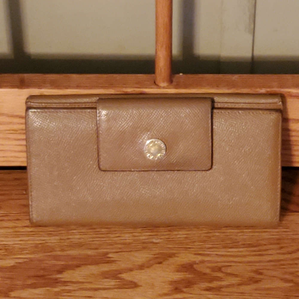 Bvlgari Brown Cross Grain Leather Long Wallet